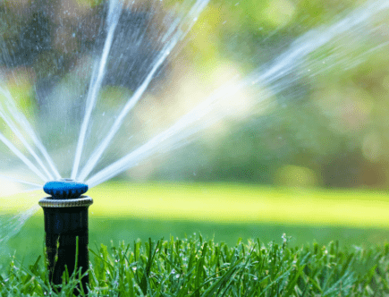 Ventilator und Sprinkler im Sommer für Pferde